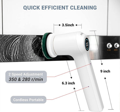 Electric Spin Scrubber, Cordless Shower Scrubber with Battery